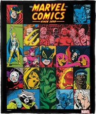 Disney Marvel Making History Since 1939 Comic Art Cozy Fleece Blanket