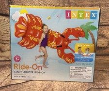 Intex Giant Lobster Inflatable Ride On Pool Toy Raft Float  84" x 54" ages 3+