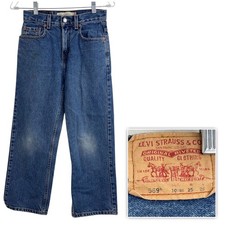 Levis 569 Jeans Boys 10 Blue Loose Straight Regular Medium Wash Denim Cotton