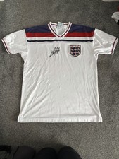 Rare Kevin Keegan Authentic Hand Signed England 1982 Retro Football Shirt Proof