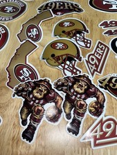 30  SAN FRANCISCO 49'ERS  INSPIRED FOOTBALL STICKERS-Tool Box, Car, Lockers