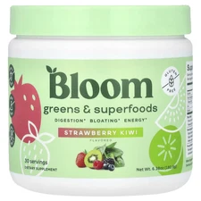 2 X Bloom, Greens & Superfoods, Strawberry Kiwi, 6.38 oz (180.9 g)