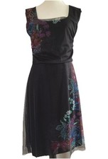 Desigual 2 Layer Stretch Mesh Dress Size M Ve...