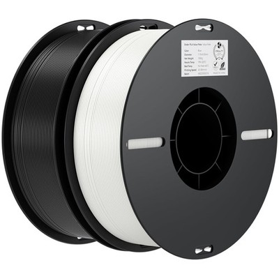 PLA Filament 1,75mm 2 x 1kg Schwarz Weiß 3D Drucker, verstopfungsfrei