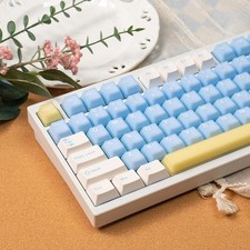 164 Keys Custom PBT Keycaps Cherry Profile Doubleshot Jelly Set Blue