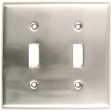 Rusticware 785 2 Gang Double Toggle Switch Wall Plate Cover - Nickel