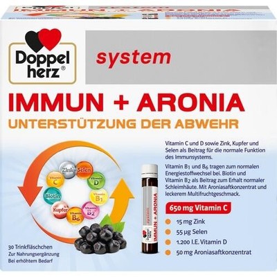 DOPPELHERZ Immun+Aronia system Ampullen 30 St. PZN 10518152