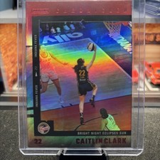 2025 Panini Caitlin Clark Chronicled Red Foil #27 Bright Night Eclipses Sun