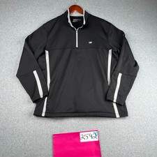 Nike Golf Sweatshirt 1/2 Zip Large Therma Fit Standard Black Griffen Logo Mens