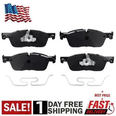 Pair Front Ceramic Brake Pads w/ Hardware for Discovery Sport Range Rover Evoque