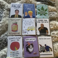 Sleazy Funny Fun Greetin Greeting Card Lot 9 Birthday Love, Father's Day!!