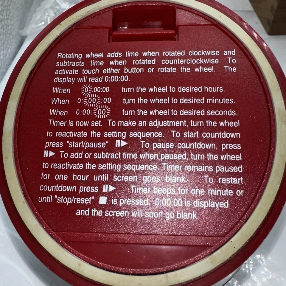 Kitchen Aid Digital Kitchen Timer Red & Chrome Cooks Series - Tested/Working - Image 4 of 4