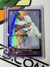 2018 Bowman Chrome Baseball Antoni Flores Purple Auto /250