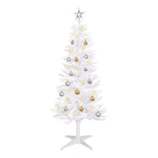 Sunshine White Christmas Tree with Light 4ft Artifical Full Christmas Tree wi...