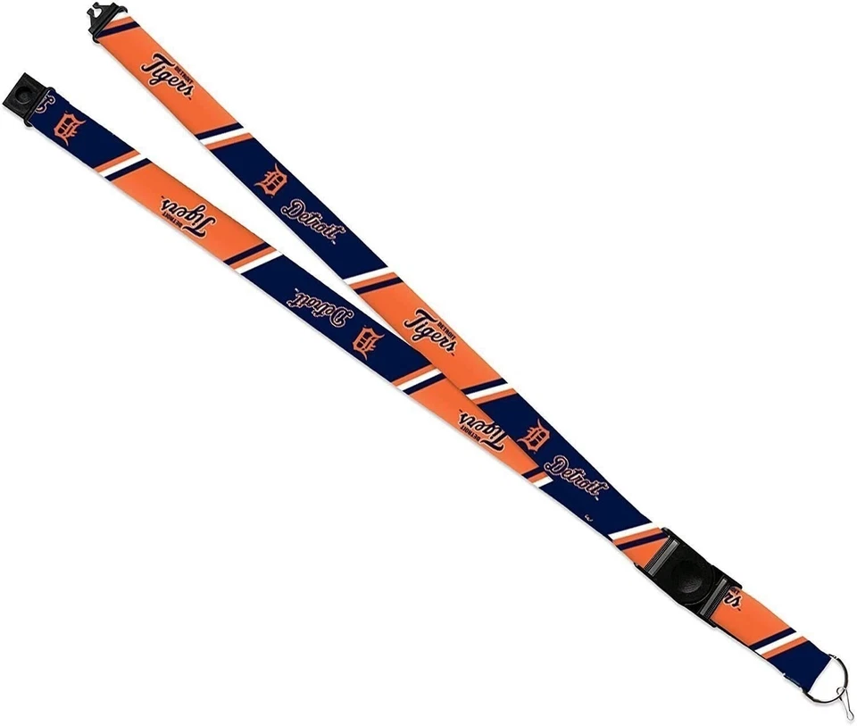 Detroit Tigers Lanyard Keychain Double Sided Breakaway Safety Design Adult 18... - Image 2 of 4