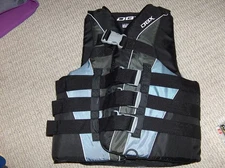 DBX Life Jacket Vest Coast Guard  Adult Small / Medium 32”-40” BLACK - NICE!