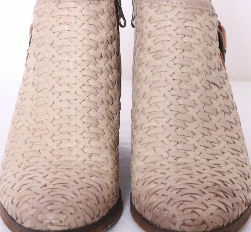 Felmini Falling in Love Woven Leather Ankle Zip Boots Shoes EU 36 Women's 5.5 - Image 3 of 4