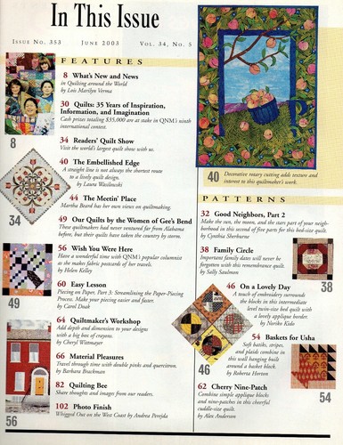 2003 June No.353 Quilter's Newsletter Magazine Vintage #Q135 - Imagen 2 de 2