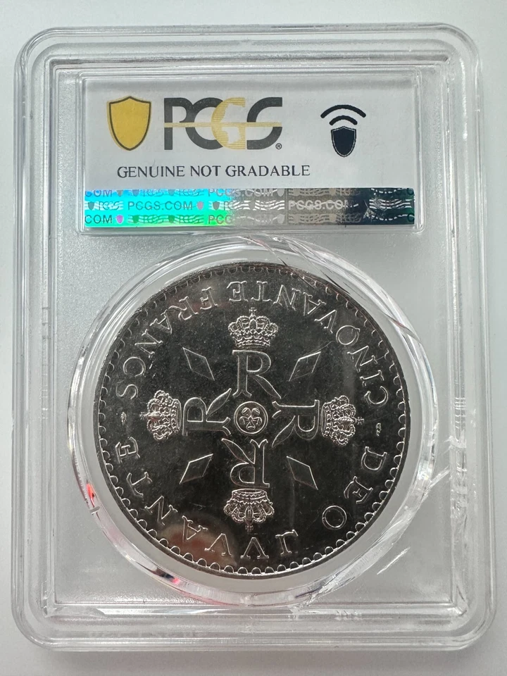Mónaco 50 Francos 1974-Rainier III Rueda Marca-UNC Detalle Gad-MC162 PCGS Genuino Foto 2 de 2