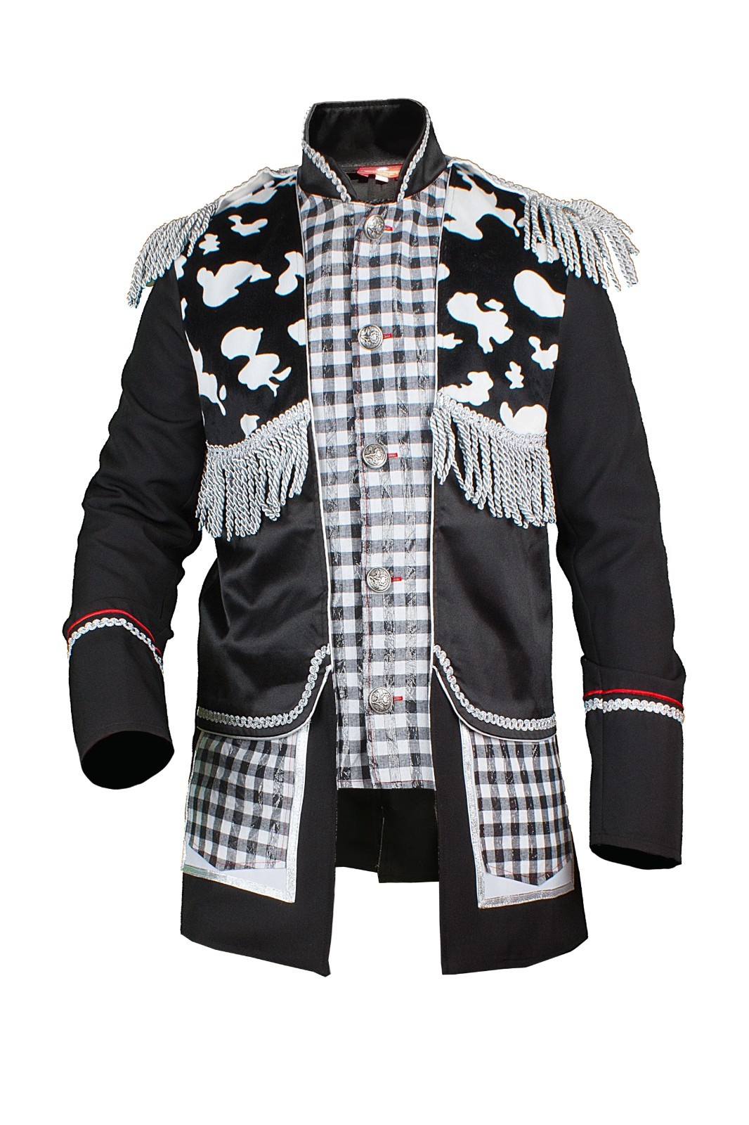 Disfraz De Carnaval Para Hombre Cowboy Chaqueta Negra Tallas 46-66