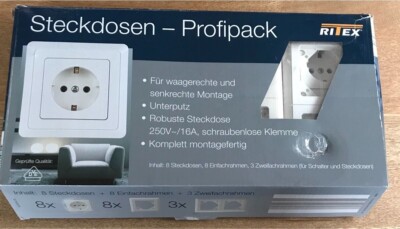Ritex Profi-Pack: 6 Schutzkontakt-Steckdosen Europa Elektro Strom 