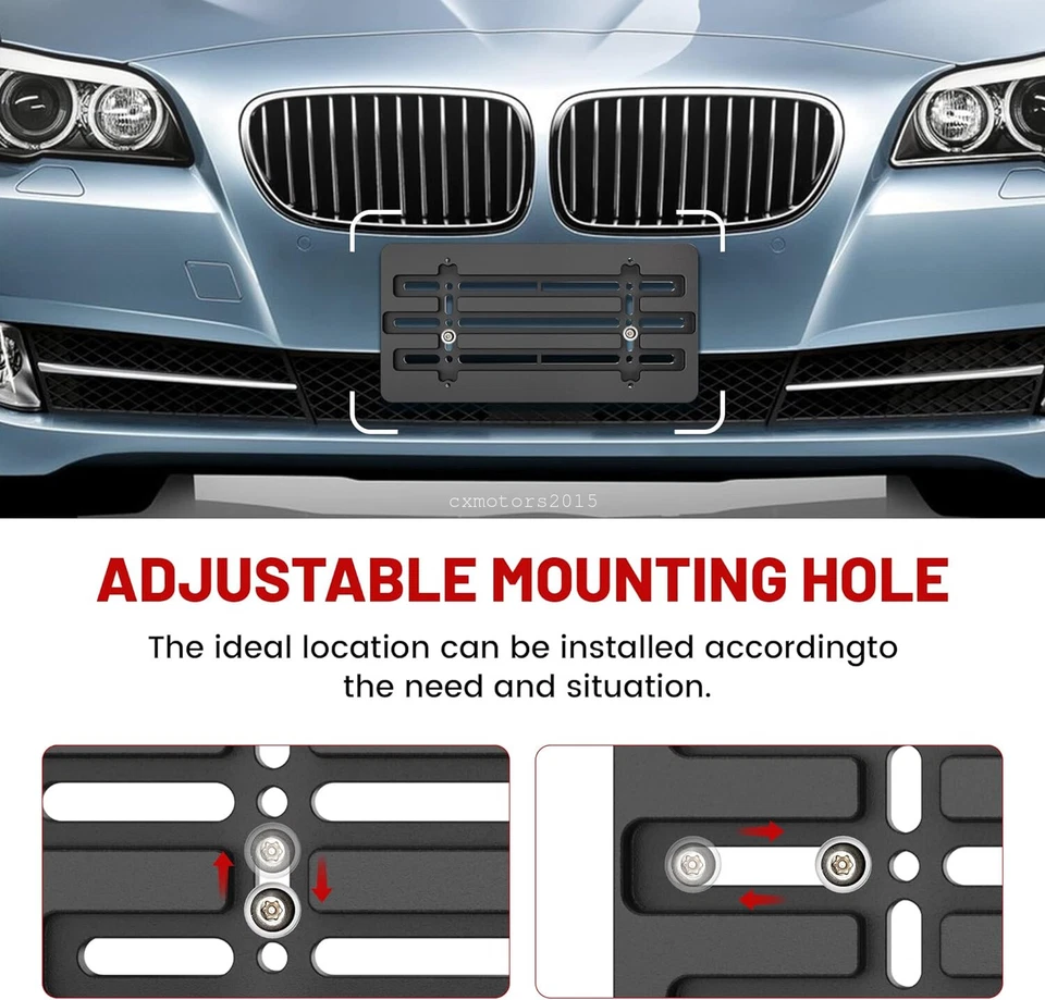 License Plate Bracket Holder Relocator Adapter Kit For HONDA Accord Civic CR-V Foto 4 de 4