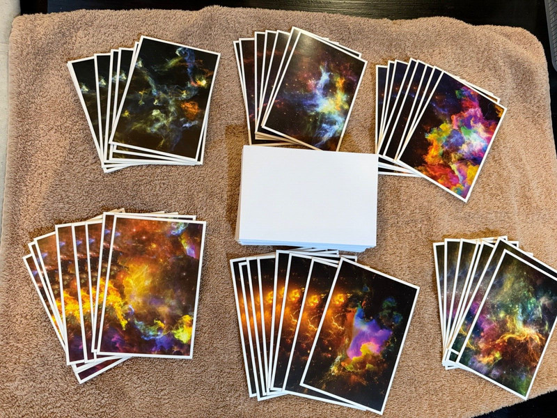 Night Sky/Fire Sky 4x6 Blank Greeting Cards w/Envelopes, Lot of 47