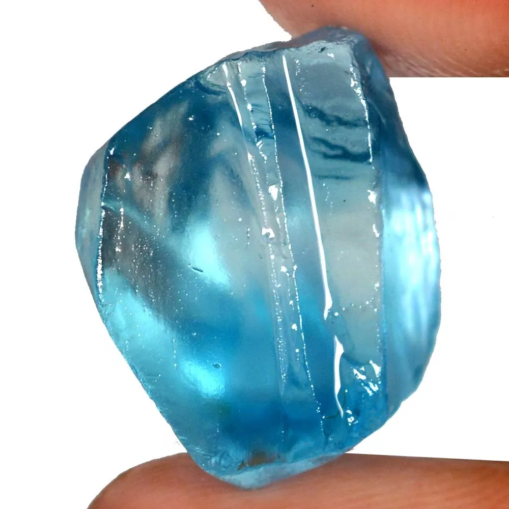 26.50 Cts 100 Natural Sky Blue Topaz Rough Cabochon 15 x 17 mm Gemstone WE16