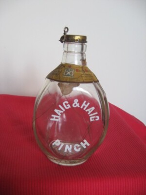 Vintage Scotland HAIG & HAIG Pinch Scotch Whisky Bottle with Labels and Wire