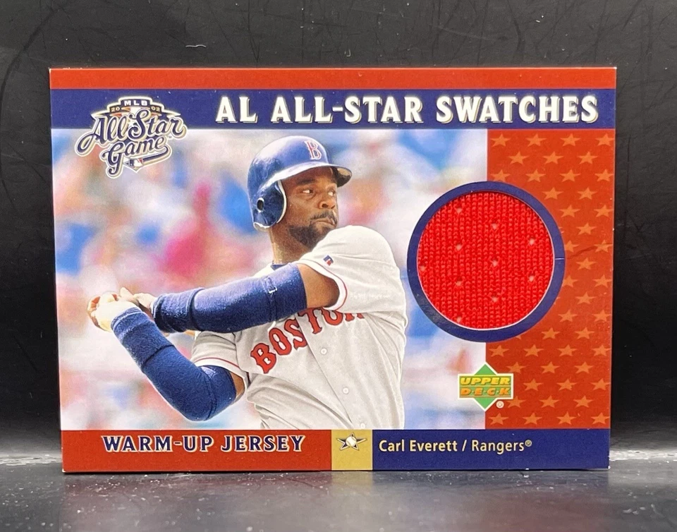 Muestras del Juego de Estrellas UD 2003 ASA-CE Carl Everett Jersey Medias Rojas Foto 2 de 2