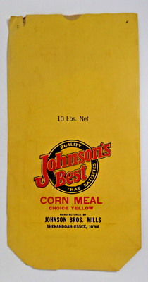 Johnson's Best corn meal bag empty 10LBs Shenadoah-Essex Iowa