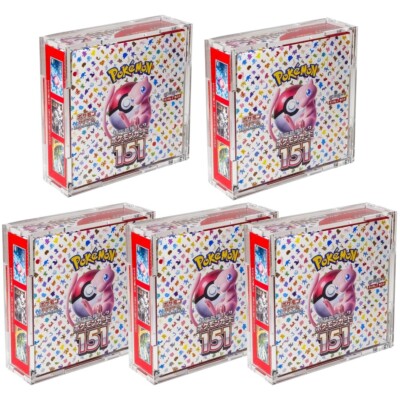 japanese 151 booster box ebay Acrylic Display Case for Pokemon 151 Japanese Booster Box UV Protection (5  Pack)