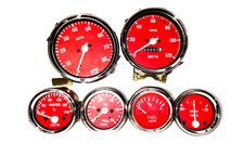 Smiths Replica Kit- Elec Temp Oil Fuel AmpGauge+ 0-120MPHSpeedo+0-80RPM 100mm RC