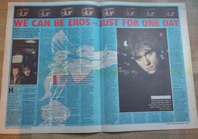 Blur Damon Albarn- UK interview  1994 - Music advert - 15 x 22 Wall art 