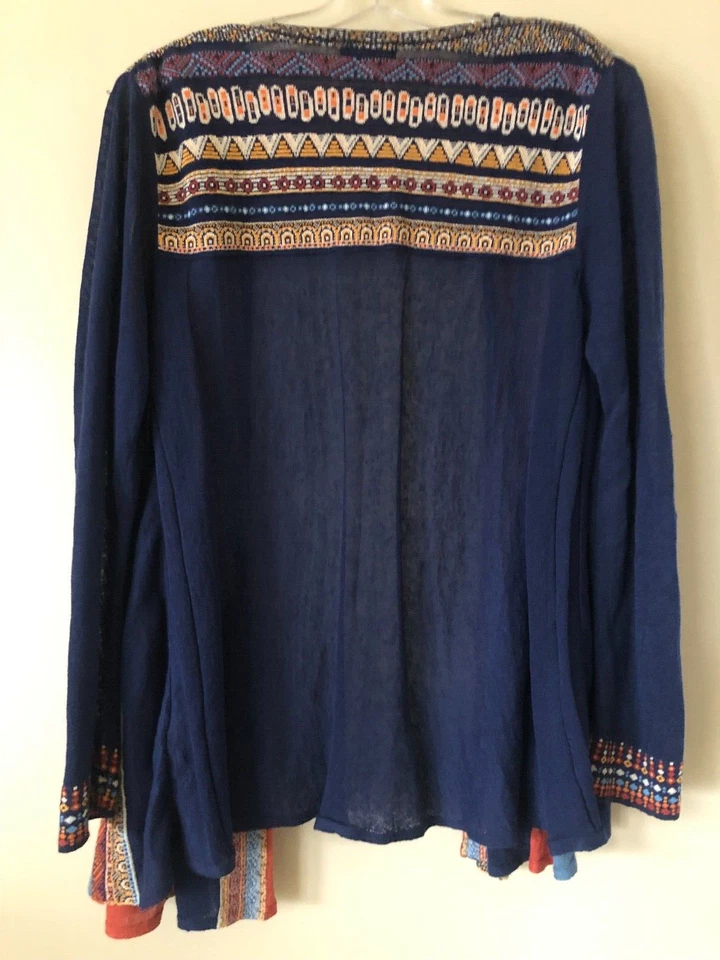 Cárdigan Ivko Para Mujer 38 Pequeño Largo Lino Algodón Tejido Plisado Suéter Colorido Foto 2 de 3