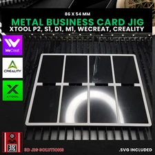 Diode & CO2 Laser Jig | Metal Business Card Template