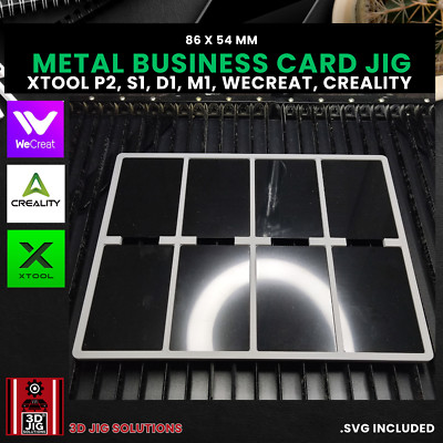 Diode & CO2 Laser Jig | Metal Business Card Template
