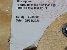 Southwire 18awg Stranded Tinned Copper UL-1015 Hook-Up/Lead Wire 600V Red/100ft