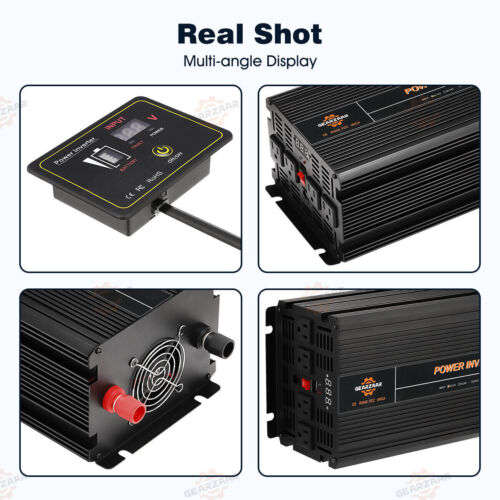 4000W Car Power Inverter DC 12V To AC 110V 120V LCD Modified Sine Wave Converter - Picture 16 of 17