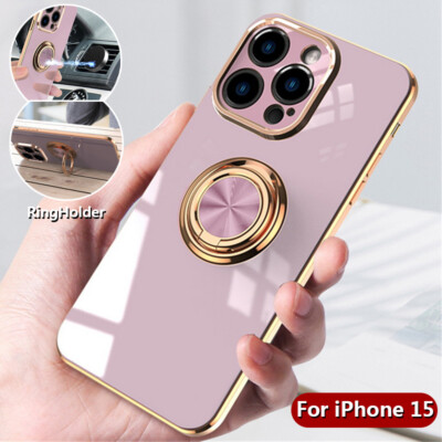Handy Hülle Für iPhone 17 Pro 15 14 16 Pro Max 11 13 12 Galvanik Ringhalter Case