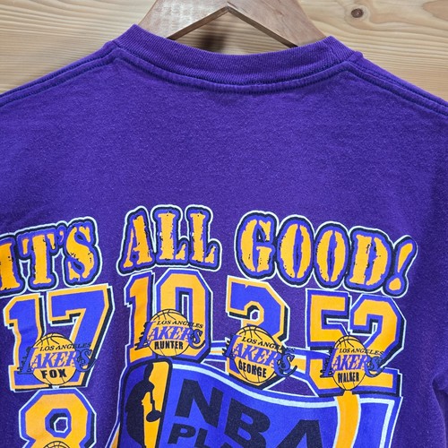 VTG Los Angeles Lakers T Shirt Adult Small Three Peat Fever Kobe Shaq Fade - Picture 4 of 12