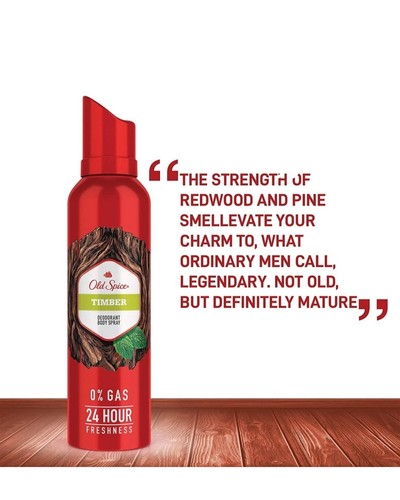 4 X Old Spice Timber Deodorant Body Spray for Men, 140 ml Free Shipping - Picture 3 of 4
