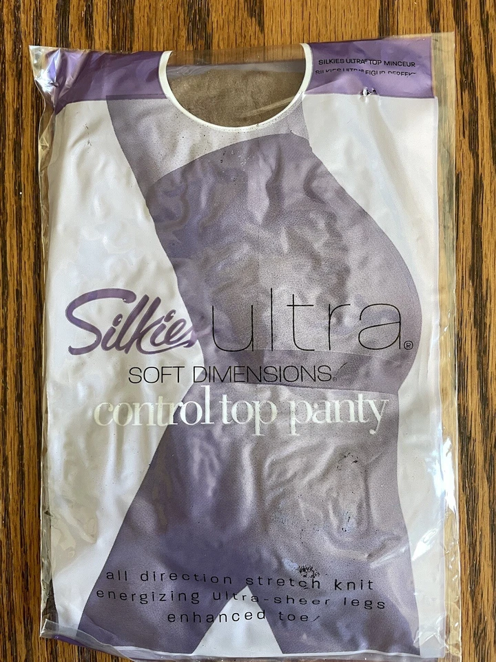 Silkies Sheer Renu Pantyhose Small Black And Ultra Control Top Panty Small Beige - Image 2 of 4