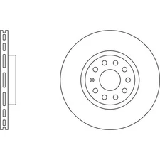 Apec Blue Brake Disc - Front SDK6045 - Fits selected Audi Seat Skoda VW vehicles