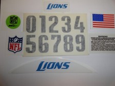 Detroit Lions Football Helmet Decals