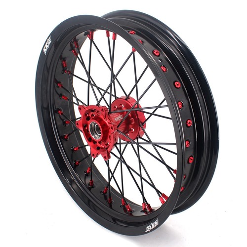 KKE 17" Super Moto Wheels Red Fit Honda CRF250RX CRF450RX 2020-2025 CRF450X 2019 - Picture 4 of 12