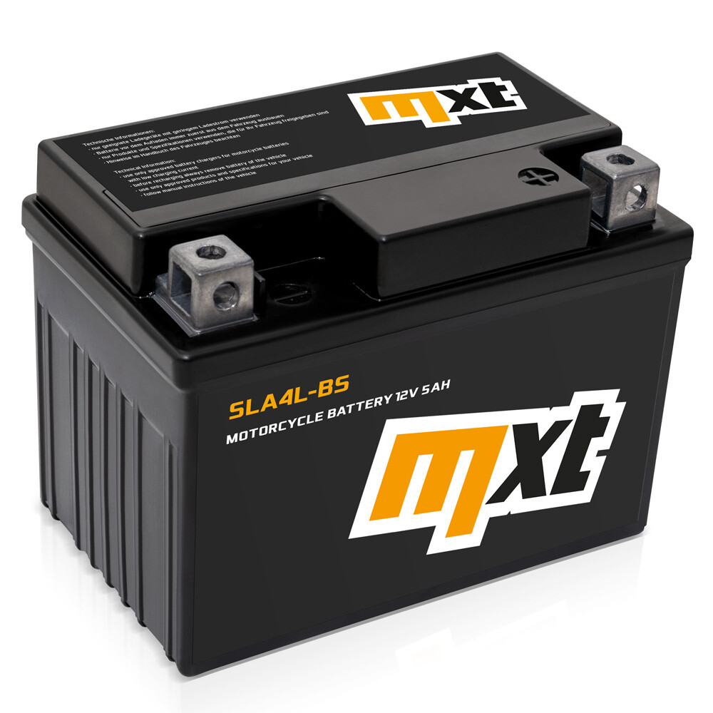 Rollerbatterie 12V 5Ah GEL MXT SLA4L-BS für Yamaha Aerox MBK Nitro