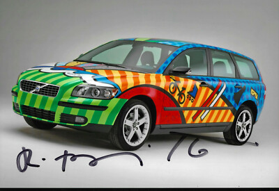 Romero Britto Autogramm signed 20x30 cm Bild