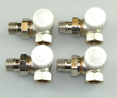 4 x HEIMEIER THERMOSTATVENTIL V-EXACT II 1/2'' WINKELECK RECHTS HEIZKÖRPERVENTIL