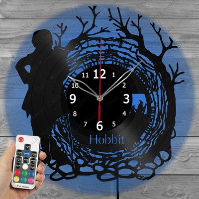 LED Vinyl Clock Hobbit Light Vinyl Record Wall Clock Decor Home 4514